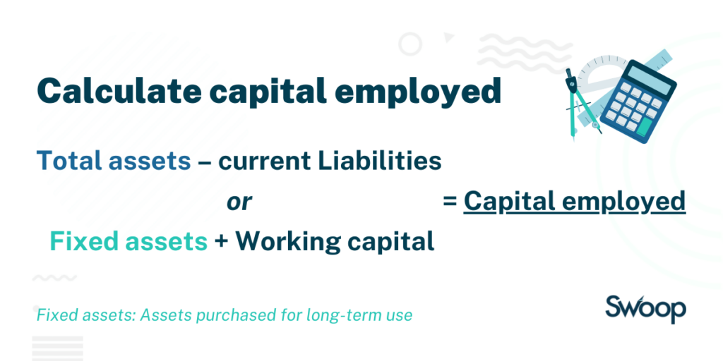 Capital employed formula using assets, liabilities and working capital