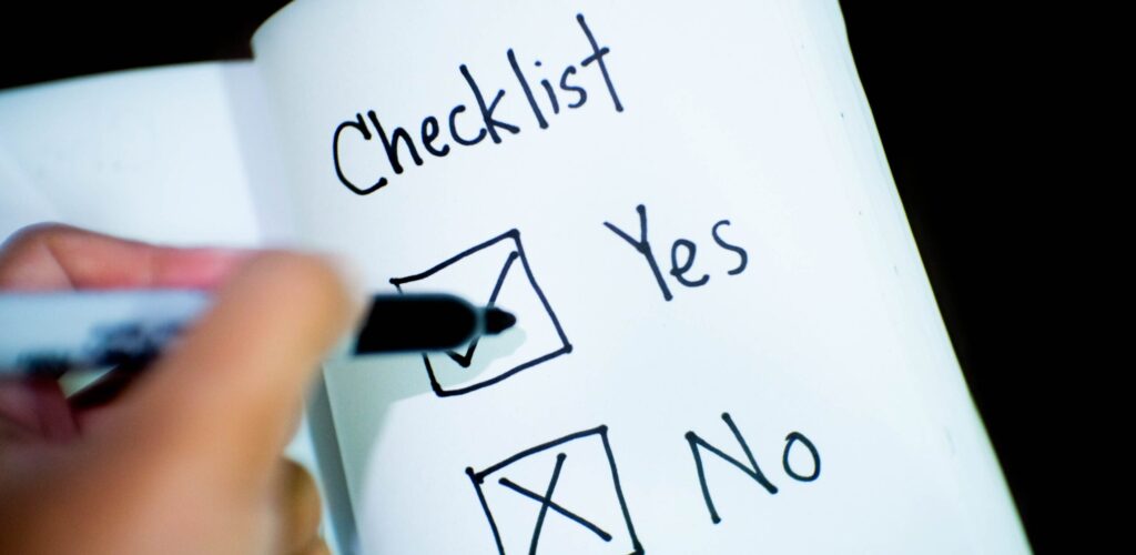 Checklist for buying a business